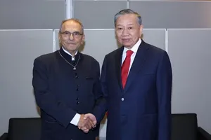 Tổng Bí thư, Chủ tịch nước Tô Lâm gặp Tổng thống Timor Leste José Ramos-Horta. Ảnh: TTXVN 