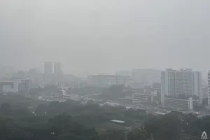 Khói mù bao phủ khu vực Ang Mo Kio, Singapore. Ảnh: CNA
