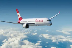 Một máy bay thương mại của Austrian Airlines. Ảnh: AUSTRIAN AIRLINES