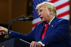 Tổng thống Donald Trump phát biểu tại một sự kiện ở TP Marietta, bang Georgia vào tháng 7-2026. Ảnh: CGTN