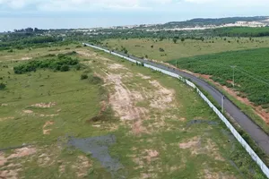 Vị trí thực hiện các dự án nhà máy điện khí Sơn Mỹ I và Sơn Mỹ II (tỉnh Bình Thuận) hiện vẫn chỉ là các bãi đất trống