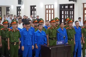 Các bị cáo tại phiên tòa