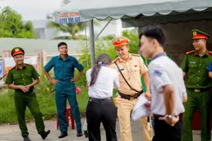 Thí sinh gửi lời cảm ơn đến lực lượng CSGT Công an tỉnh Lâm Đồng đã hỗ trợ kịp thời