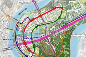 Thu Thiem 4 Bridge is expected to be built over the Saigon River to connect District 2 and 7 in HCMC 
