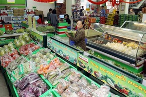 Goods on display at a Hapro supermarket in Hanoi. (Photo: VNA/VNS)