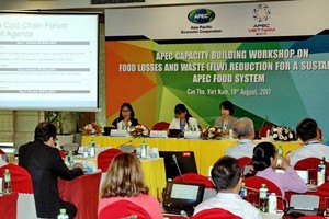Experts share insights and experiences on reducing food loss and waste at a capacity-building workshop on “Food Losses and Waste Reduction for a Sustainable APEC Food System” on August 19 in Can Tho. (Photo: VNA/VNS)