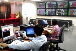 Stock trading at Tan Viet Securities Company. (Photo: VNS)