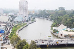 Nhieu Loc-Thi Nghe canal after being cleaned up (Photo: SGGP)