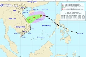 Direction of the typhoon on November 12 (Photo: national weather bureau)