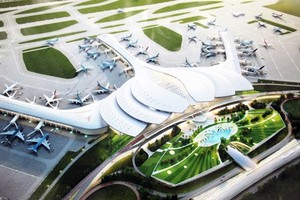 A model of Long Thanh International Airport.