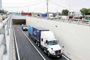 The tunnel under My Thuy intersection has been opened to traffic after eight months of construction (Photo: SGGP)