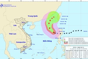 Direction of the storm on October 31 (Photo: national weather bureau)