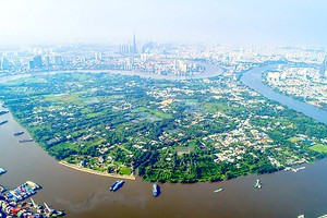 A top side view of Binh Quoi-Thanh Da area in HCMC
