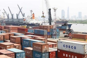 Containers gathered at Saigon Port, HCMC. Better infrastructure and facilities allow HCM City and seven other provinces in the southern economic region to gain competitive advantages to become the spearhead of the Vietnamese economy. (Photo: VNA/VNS)