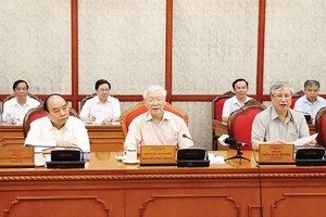 Party General Secretary, President Nguyen Phu Trong on May 15 presided over a meeting of the Political Bureau in Hanoi  (Photo: VNA)