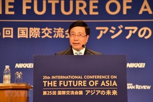 Deputy Prime Minister and Foreign Minister Pham Binh Minh speaks at the 25th International Conference on the Future of Asia (Source: VNA)