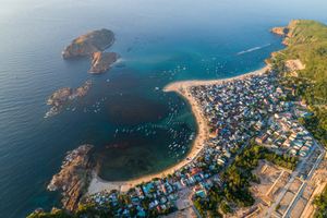 An aerial view of Hon Kho island (Photo: VNA)
