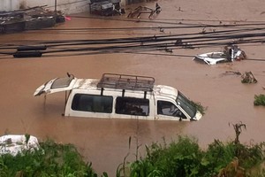 Flood triggered by heavy rains in Kathmandu, Nepal, on July 12 (Photo: Xinhua/VNA)
