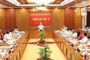 Party General Secretary and State President Nguyen Phu Trong speaks at the meeting. (Photo: VNA)