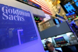 A Goldman Sachs sign is seen on at the company’s post on the floor of the New York Stock Exchange (Photo: Reuters)