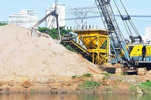 Sand is in high demand to serve construction works all over Vietnam