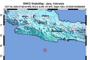 5.9-magnitude earthquake hits Indonesia’s West Java