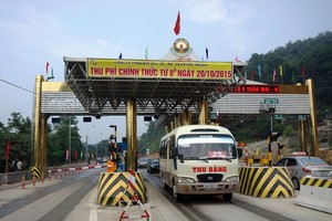 A highway toll station put out of service after backlash from locals