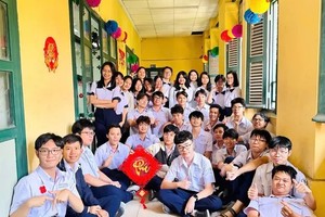 Students of the Tran Dai Nghia High school for the Gifted in HCMC (Photo: SGGP)