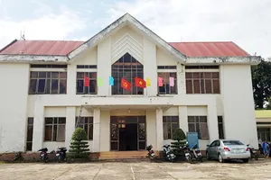 Trụ sở công an xã nơi ông Tưởng và ông Phương công tác.