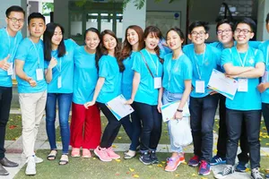 Bùi Minh Quân cùng các thành viên rèn luyện các kỹ năng