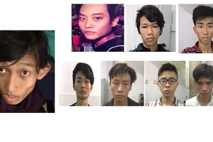 Cu Tin, đối tượng cầm đầu (bìa trái) và các đồng phạm nhí