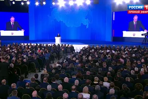 Buổi đọc Thông điệp liên bang 2018 cũa Tổng thống Nga V.Putin thu hút đông đảo thính giả