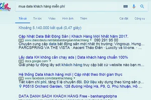 Tra cứu trên mạng dễ dàng tìm thấy rất nhiều trang web  công khai rao bán thông tin cá nhân