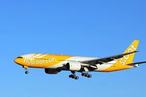 Một máy bay của hãng Scoot. Ảnh: SCOOT