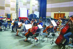 Nơi luyện nhạc và kho nhạc cụ tạm thời của Nhà hát Giao hưởng, Nhạc và Vũ kịch TPHCM tại rạp Thanh Vân (đường Cách Mạng Tháng Tám)        Ảnh: DŨNG PHƯƠNG