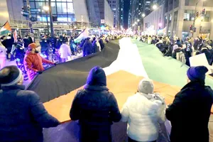 Người Palestine ở Chicago tuần hành phản đối quyết định dời đại sứ quán Mỹ tới Jerusalem