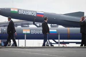 Tên lửa BrahMos. Ảnh: AP