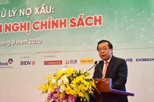 Phó Thống đốc NHNN Nguyễn Kim Ảnh phát biểu. Ảnh:VGP.