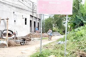 Một khu dân cư tự phát ở TP Cà Mau thiếu hạ tầng kỹ thuật