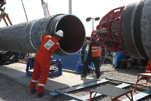 Công nhân làm việc tại dự án Nord Stream 2