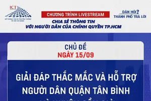 20 giờ tối nay 15-9, Livestream “Dân hỏi – Thành phố trả lời”: Hỗ trợ người dân quận Tân Bình và huyện Cần Giờ