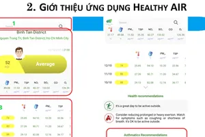 Viện TN-MT  ra mắt ứng dụng theo dõi chất lượng không khí - Healthy Air