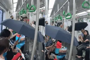 Làm rõ việc hành khách đi metro Cát Linh - Hà Đông phải dùng ô che nước “dột” ngay trong toa