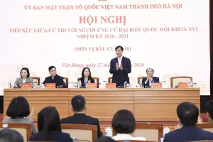 Đồng chí Nguyễn Duy Ngọc, Bí thư Thành ủy Hà Nội và các ứng cử viên Đại biểu Quốc hội khóa XVI nhiệm kỳ 2026-2031 tiếp xúc cử tri
