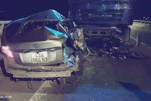 Hiện trường vụ tai nạn.