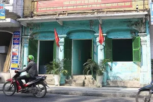 Mặt trước di tích trụ sở tòa soạn báo Tiếng Dân (193 Huỳnh Thúc Kháng, TP Huế) hiện tại 