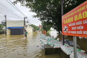 Nước sông Bùi dâng cao, gây ngập sâu một xã ở Hà Nội trong nhiều ngày