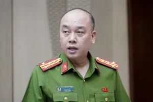 Đại tá Nguyễn Đức Long, Phó Giám đốc Công an TP Hà Nội, phát biểu tại buổi họp báo