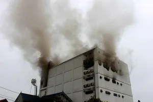 Hiện trường vụ cháy tại quán Karaoke Kingdom Club