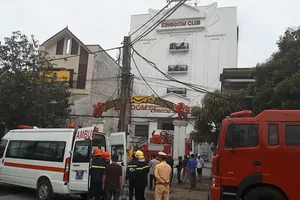 Hiện trường quán Karaoke Kingdom Clup bị cháy